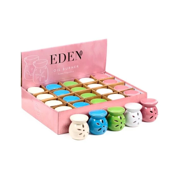 Simple Coloured Cut-Out Design Ceramic Oil Burner