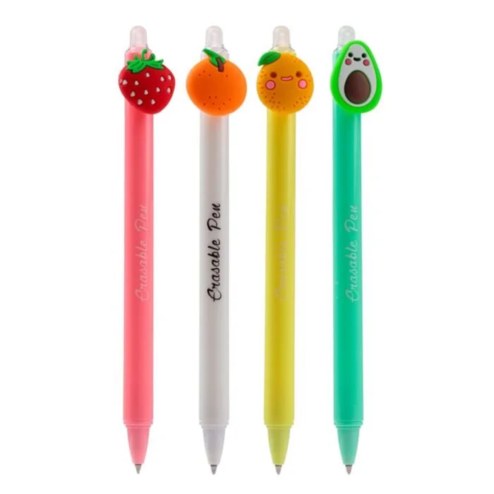 Fruit Erasable Pen with PVC Topper