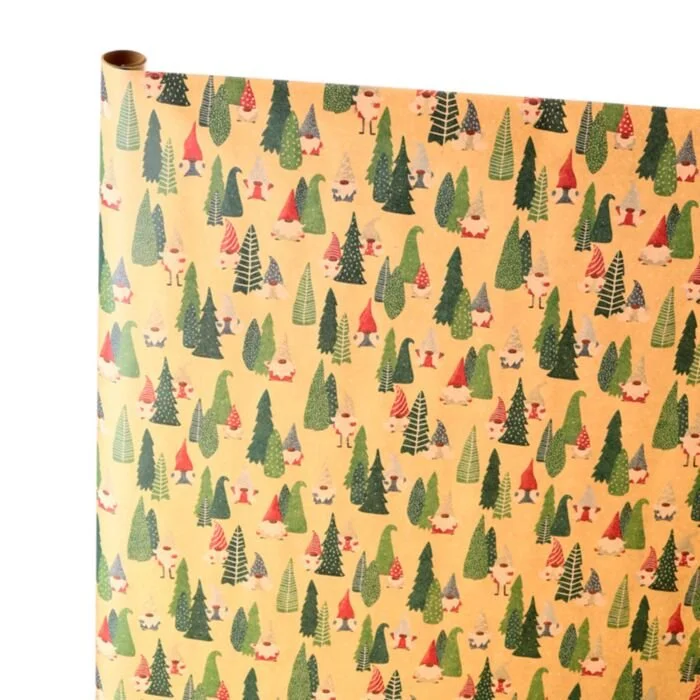 Christmas Jolly Gonk Wrapping Paper Roll (3m)