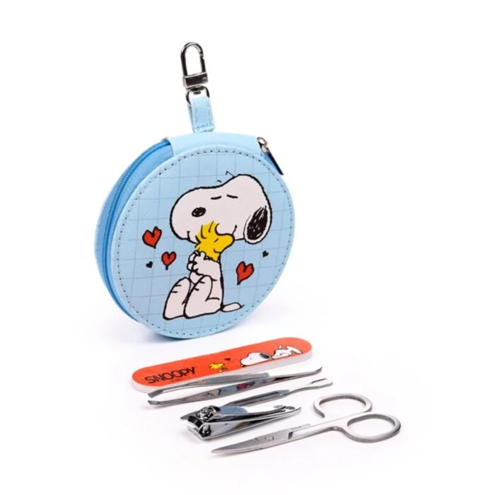Peanuts Snoopy & Woodstock 5 Piece Round Manicure Set