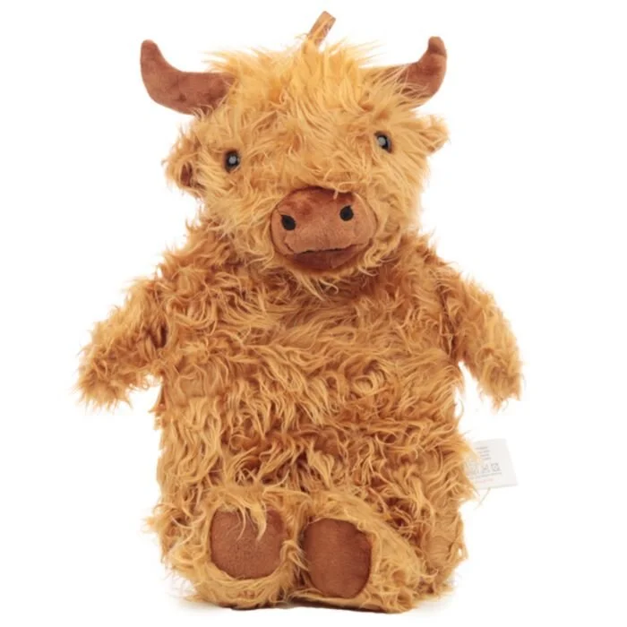 Highland Coo Hot Water Bottle with Plush Cover (650ml)