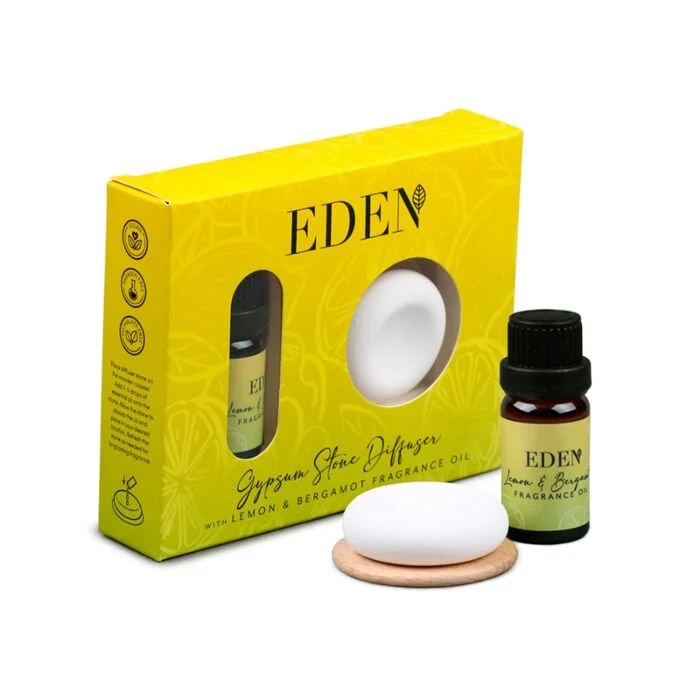 Gypsum Stone Diffuser & Oil Set - Lemon & Bergamot