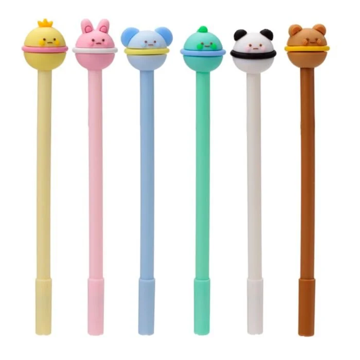 Cute Animals Erasable Pen with PVC Topper
