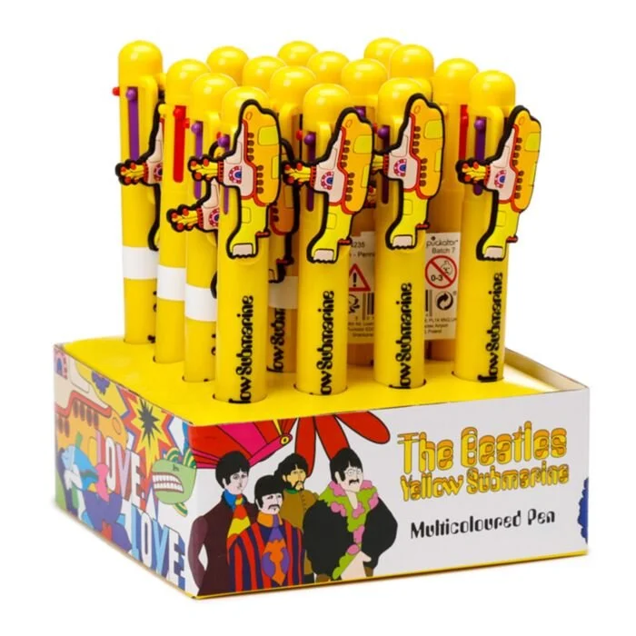 The Beatles Yellow Submarine Multi-Colour Pen with Charm (6 Colours)