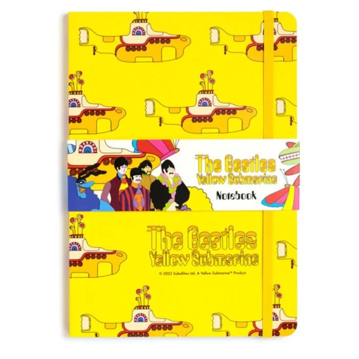 The Beatles Yellow Submarine Recycled Paper A5 Lined Notebook (Yellow)
