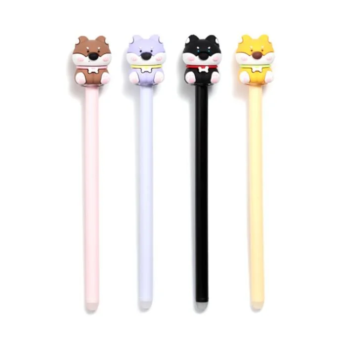 Shiba Inu Dog Erasable Pen with PVC Topper