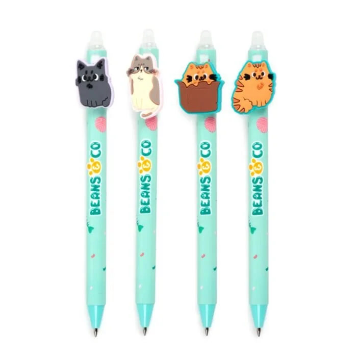 Beans & Co Cats Erasable Pen with PVC Topper