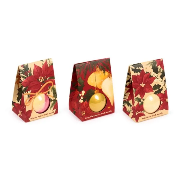Christmas Botanicals Handmade Bath Bomb in Gift Box