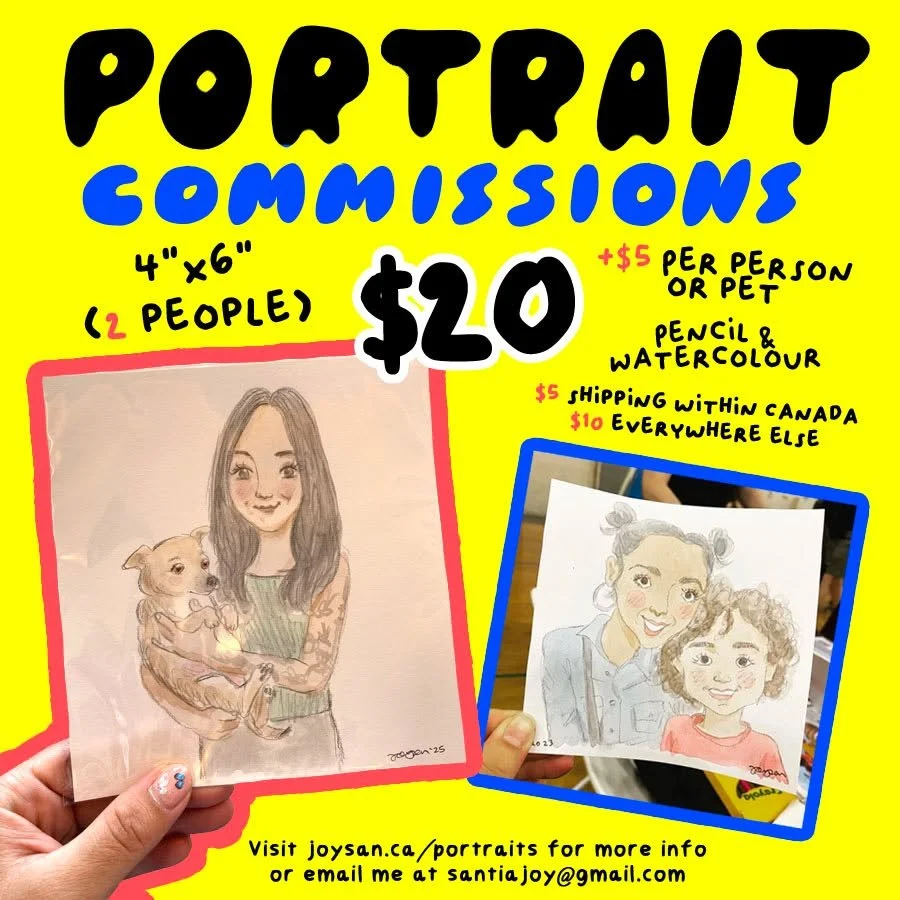 Hello! Need a quick, custom, hand drawn, unique, cute, etc. etc. gift? Only $20! Send me a DM or an email if you'd like one. I can also do digital if you'd like to skip the shipping.

More info on my website - link in bio!