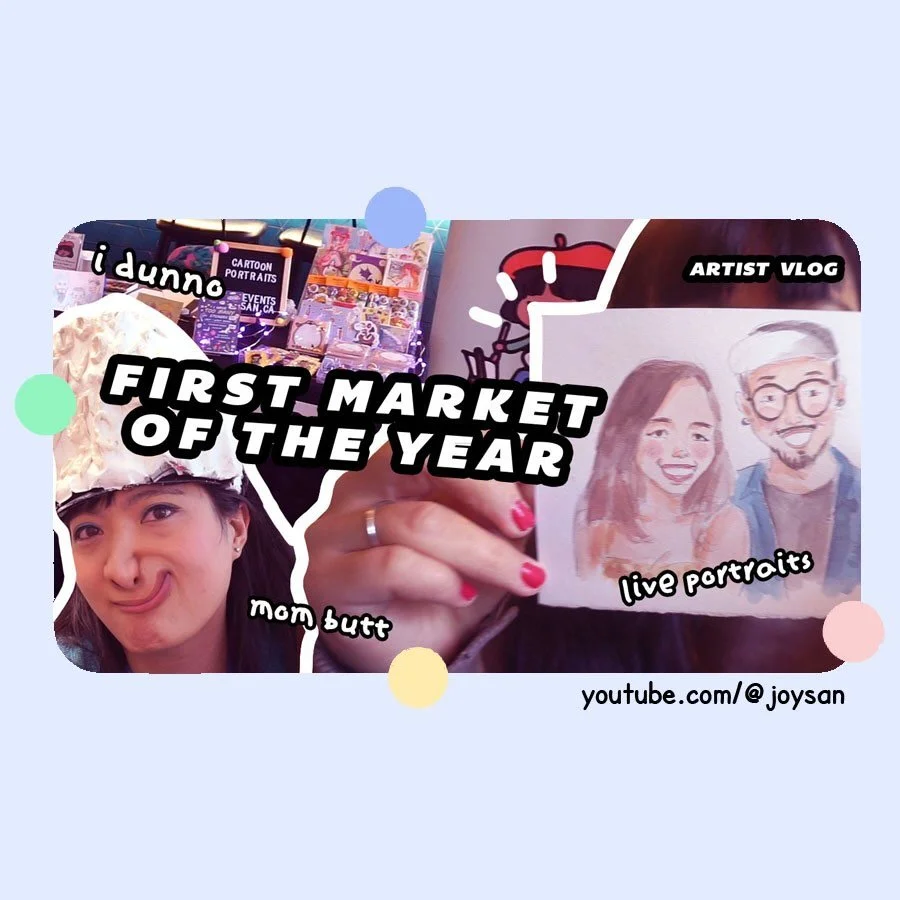 📷 New vlog! Drawing portraits for my first market of 2026, some &ldquo;i dunno&rdquo; activities, and mom butt. Links to my YouTube and Patreon are in my bio 🔗

Thanks so much for watching and for your support!

#studiovlog #youtubevlog #artistvlog