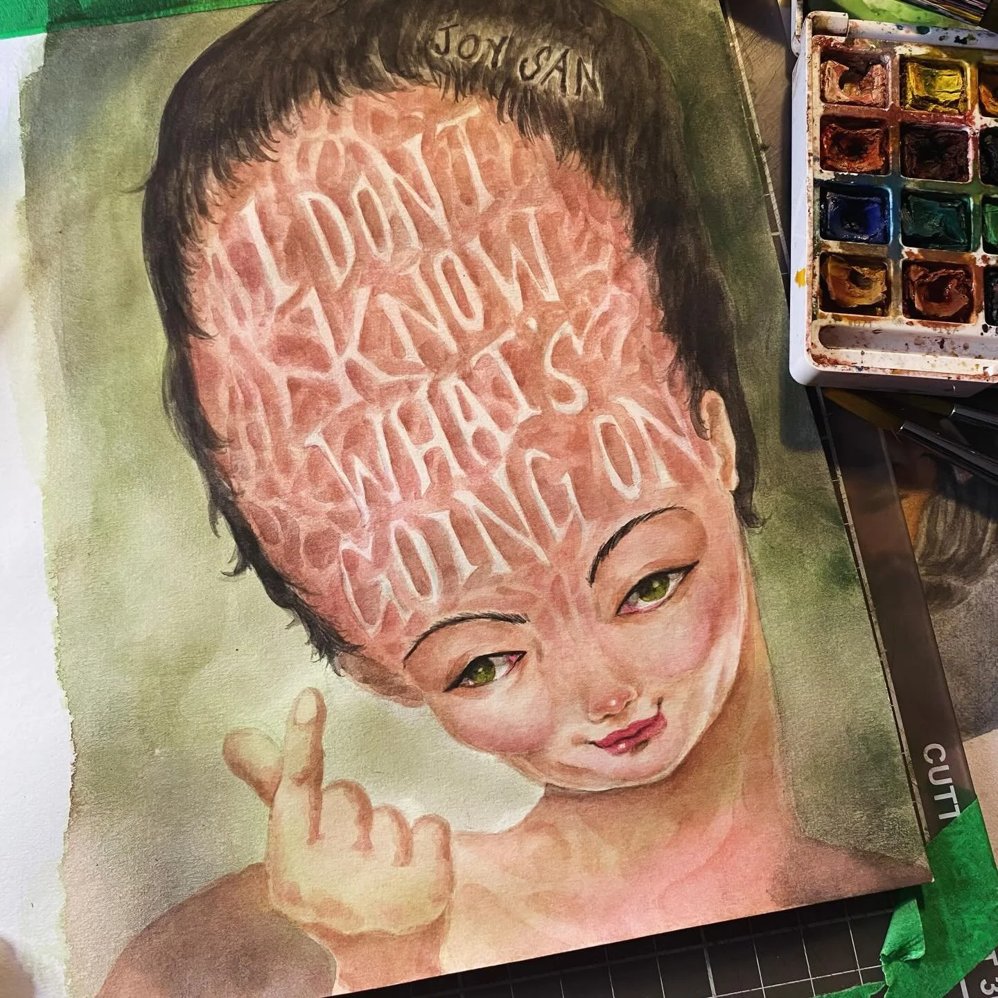 💚Literally, always, I don&rsquo;t know what&rsquo;s going on. 

New cover for my anthology comic, coming out this spring! #comics