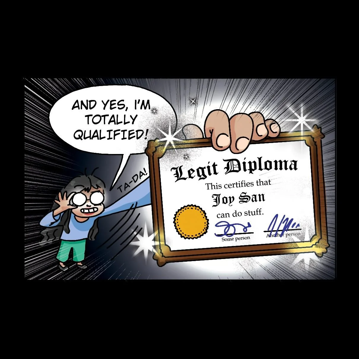 Certified profesh right here 👩🏻&zwj;🎓#comic