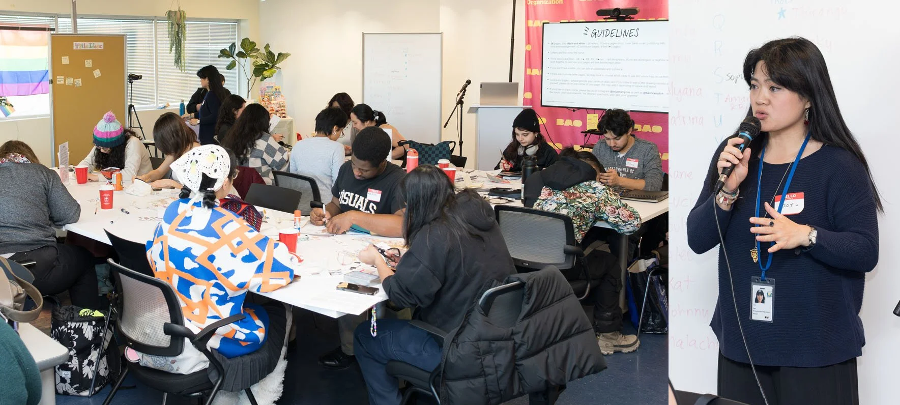 Collaborative Alphabet Zine Jam - Brampton Indie Comics & Zines (BICZ), 
The Brampton Arts Organization’s (BAO) Community Connects Program - March 2026, Photo by Amit Nanwa
