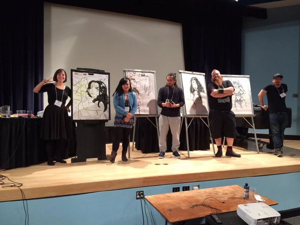 Fun at the MCX - Mississauga Comic Expo Sketch Challenge - Live drawing for attendees with other comic artists!