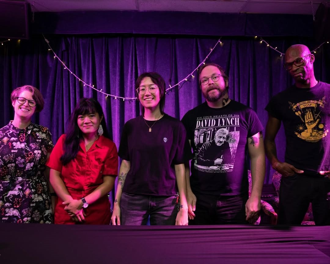 Horror Comics Panel at Little Ghosts Fest, Fall of 2025 - Pictured from left to right: Allison O’Toole (Moderator and Editor), Joy San (Artist and Author), Jackie Reynolds (Artist and Author), Trevor Henderson (Artist and Author), HC Anderson (Artist