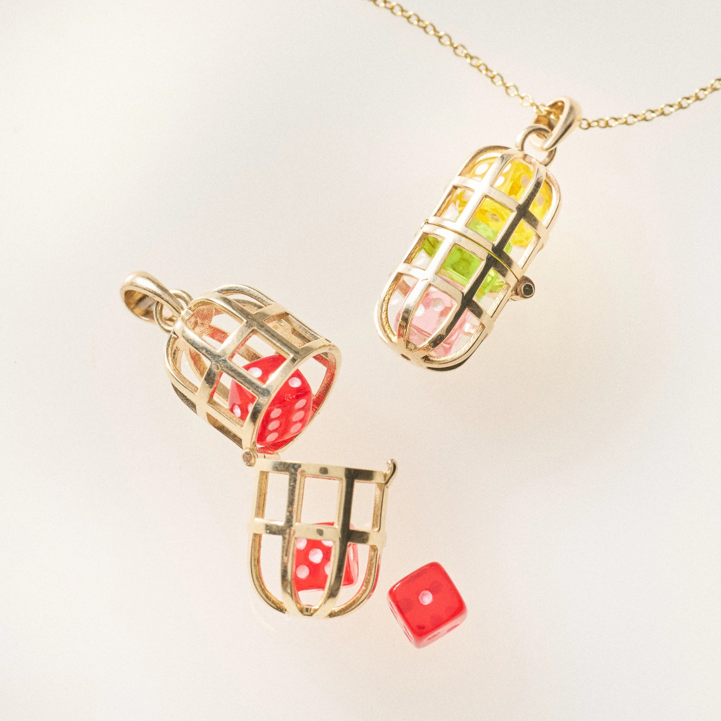 Dice Cage Charm