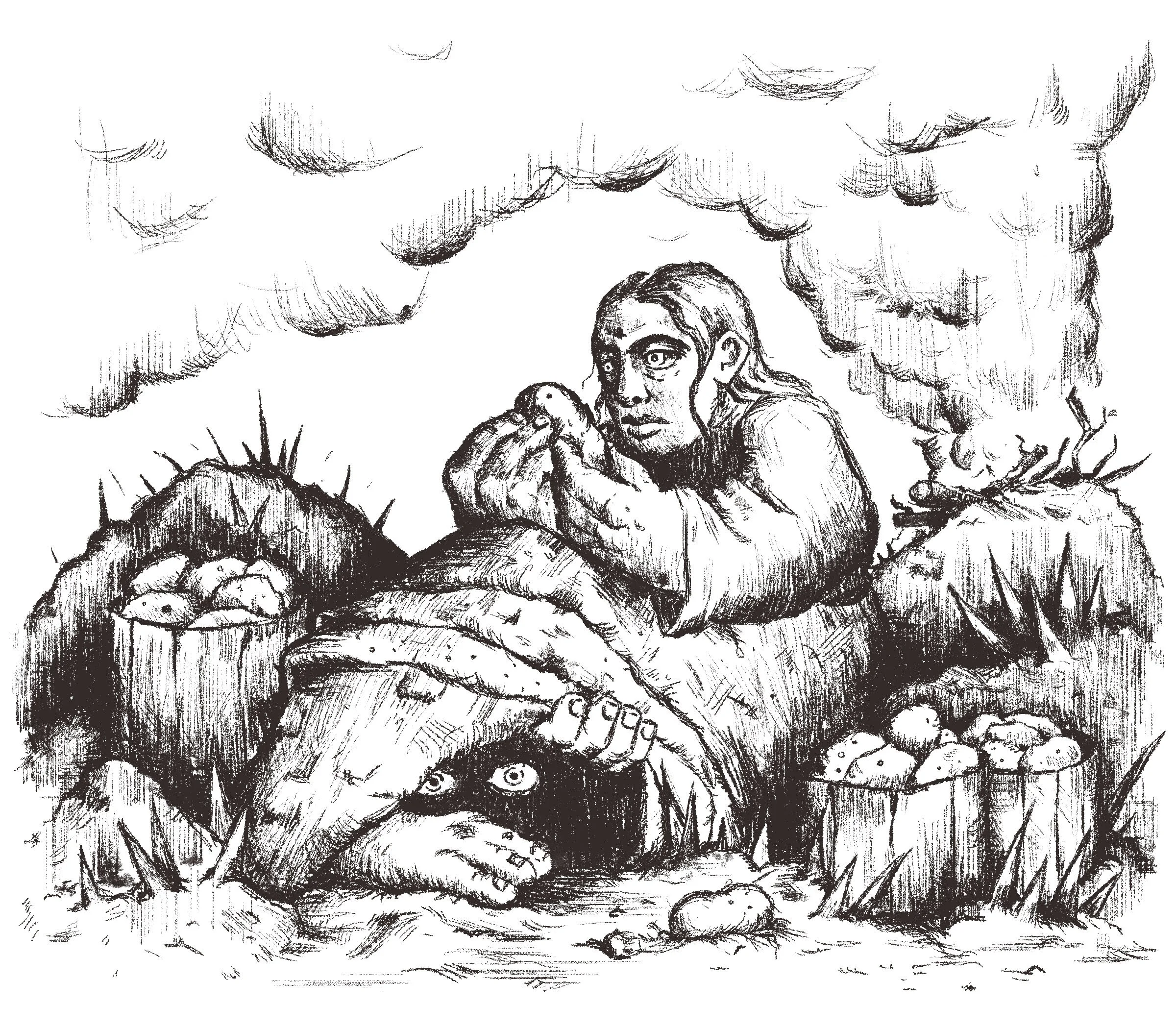 The Wide Skirt (Drawing for Gunter Grass's The Tin Drum)