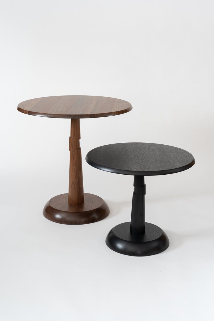 Offset Pedestal Side Table