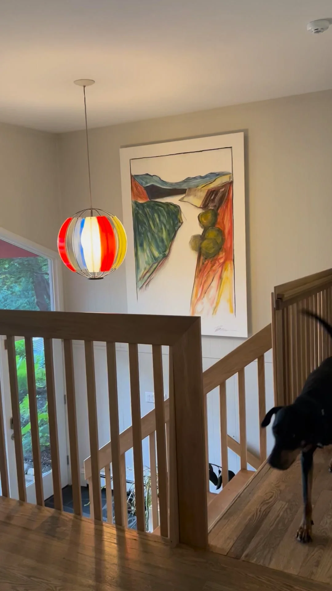 Introducing our new art installation by @patrickmadden7 ! It greets us throughout the day, elegantly mirroring the stunning Hudson River views outside our windows. I remember dreaming as a young adult of owning original works of art, and I had tears 