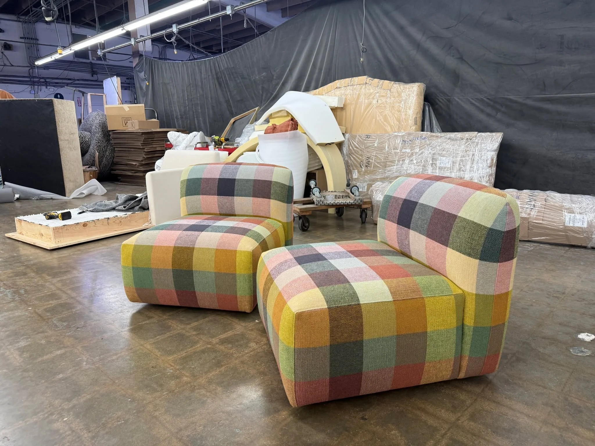 It's so much fun designing and creating custom furniture for our projects!

We're loving how the swivel chairs came together for our Hillsdale project &mdash; and don't get us started on the almost 25' media room sectional we custom-built for Saugert
