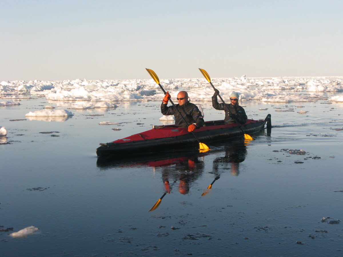 Kayaking Through Ice