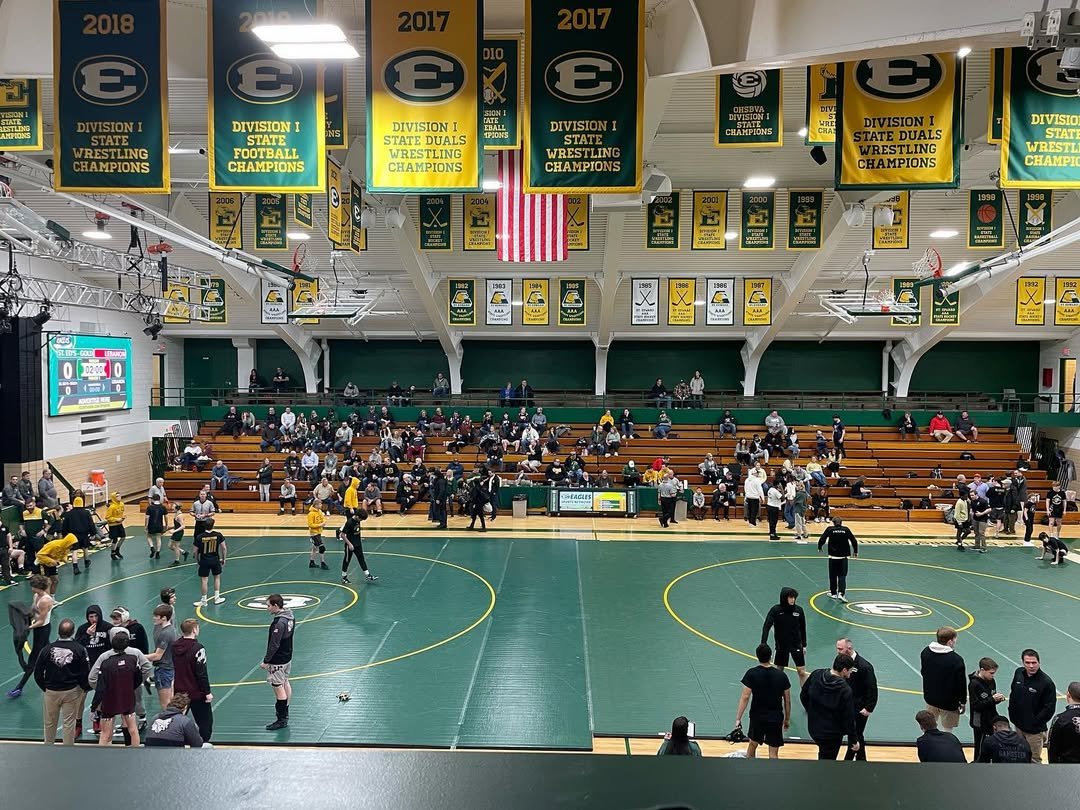 Woodshed Creative // Saint Edward High School - Custom printed sports championship banners
