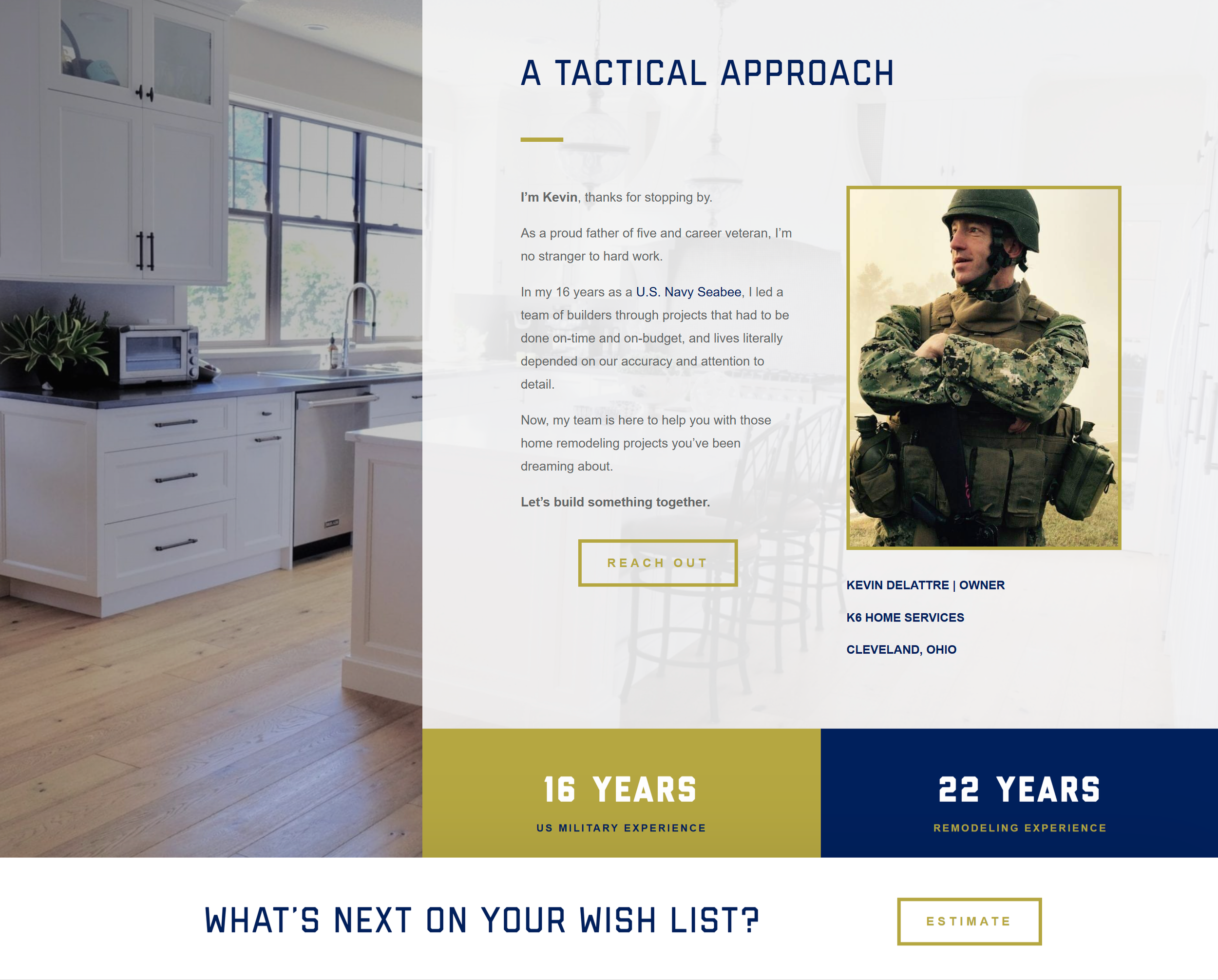 Woodshed Creative // K6 Home Services - home renovation website