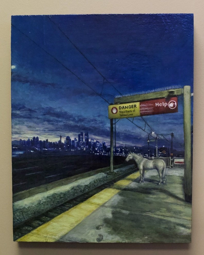 waiting for the train