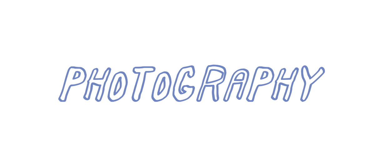 The words "Photography" written in a neon-style font on a black background.