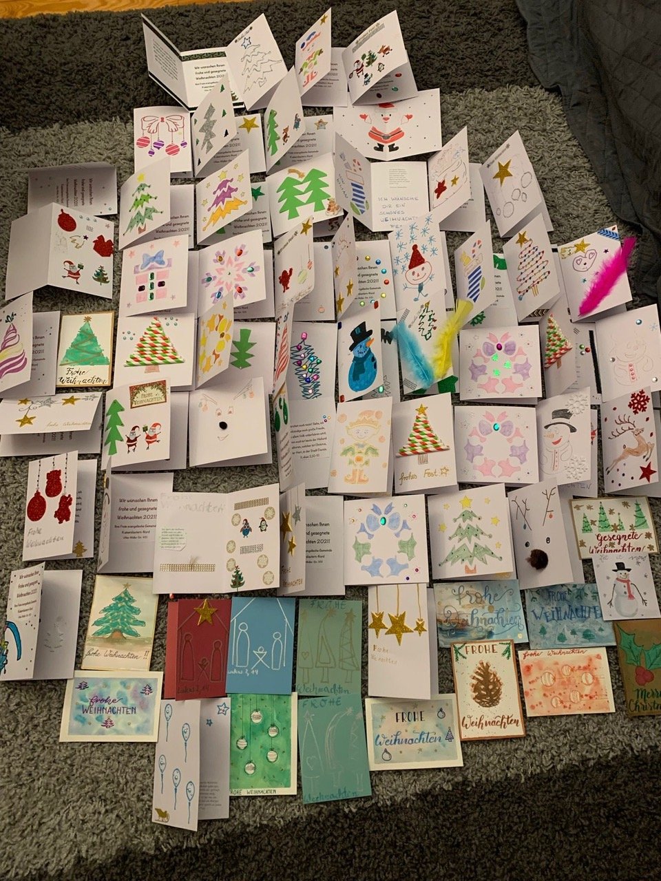 Weihnachtskarten basteln im Advent