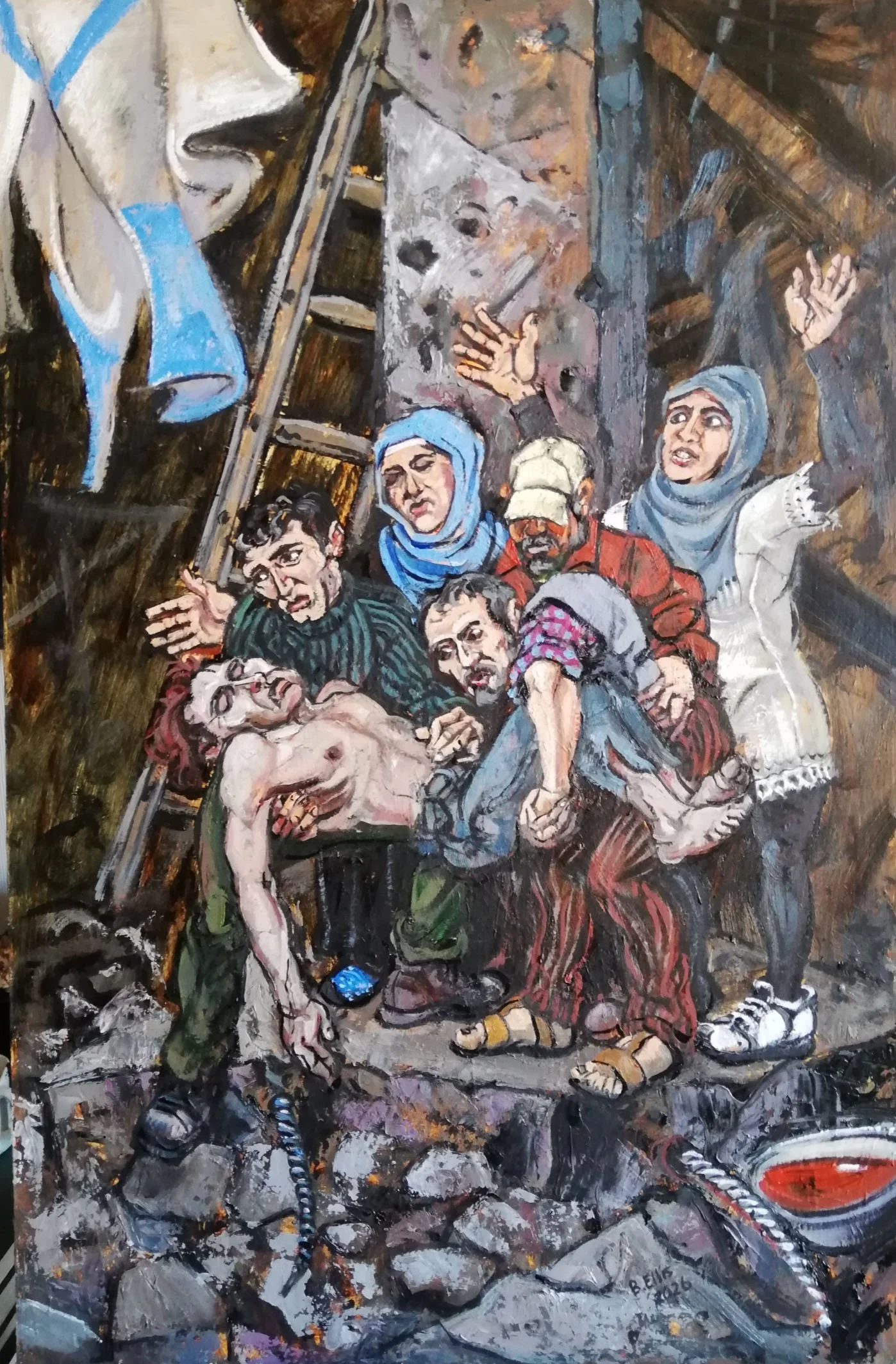 Deposition
Oil on Board