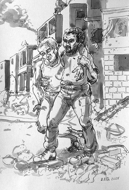 Samaritan 4
Ink and wash on paper