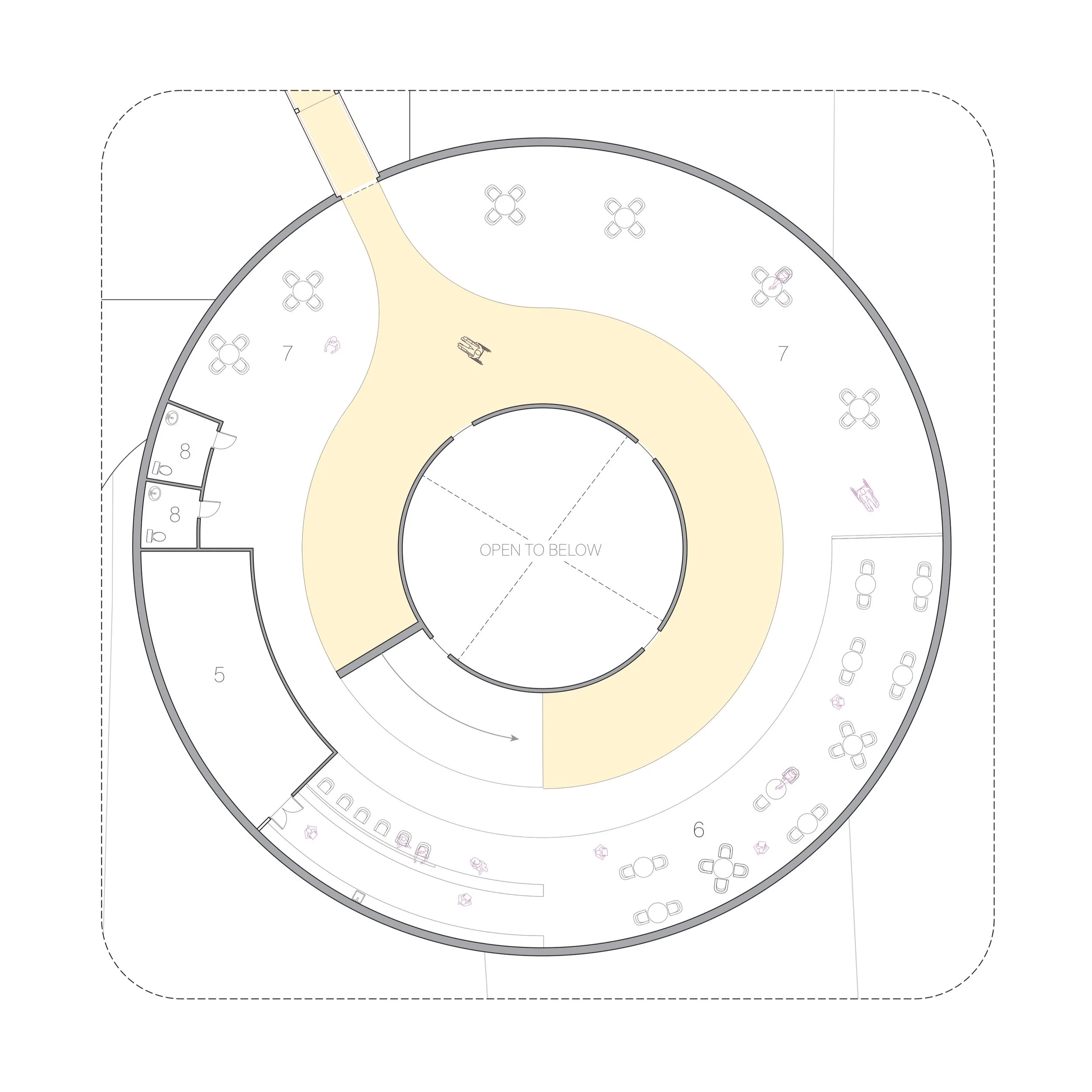 Enlargement 3A - Adolescence / Cafe (Scale @ 1'-0" = 1/12")