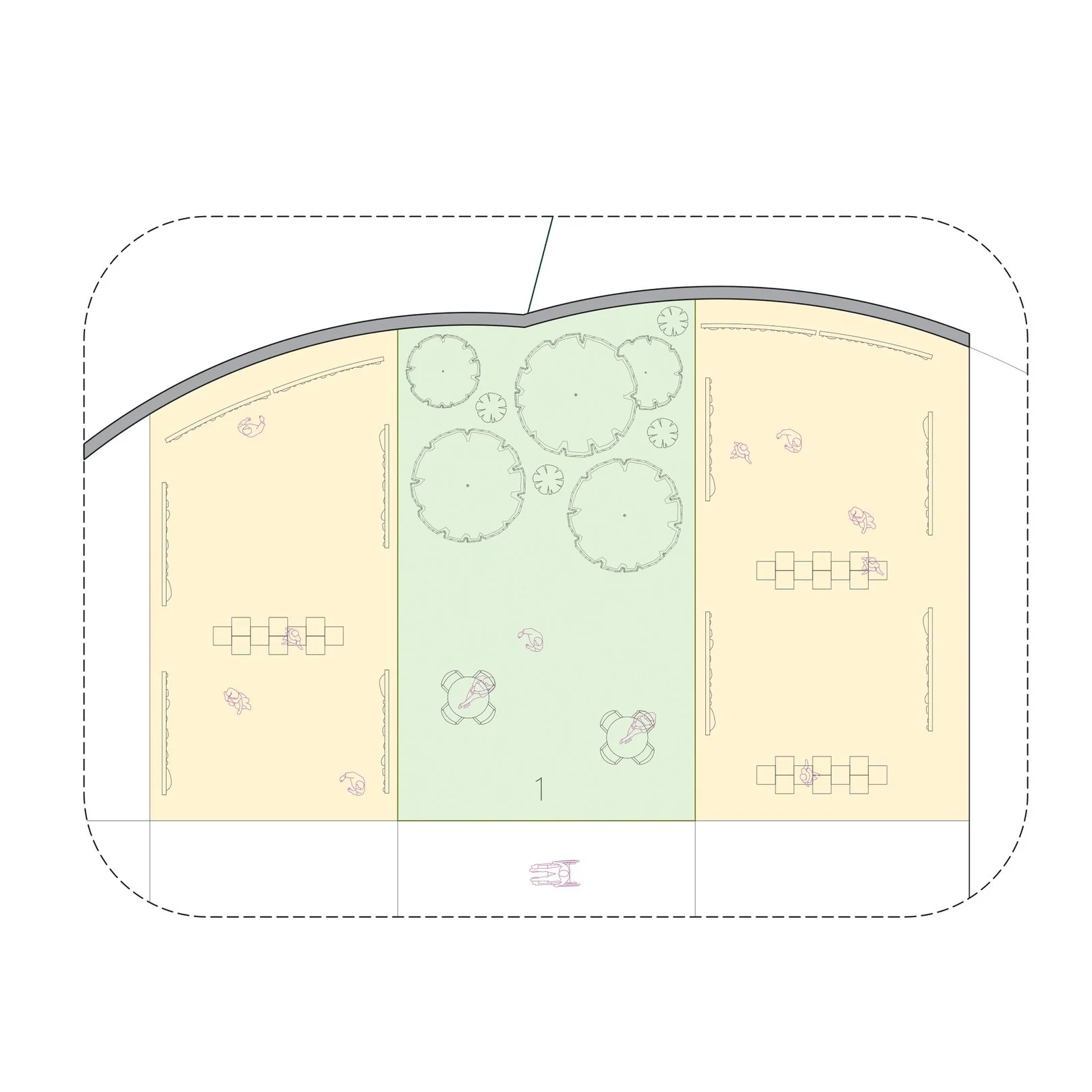 Enlargement 2A - Recreational Picnic Space (Scale @ 1'-0" = 1/8")