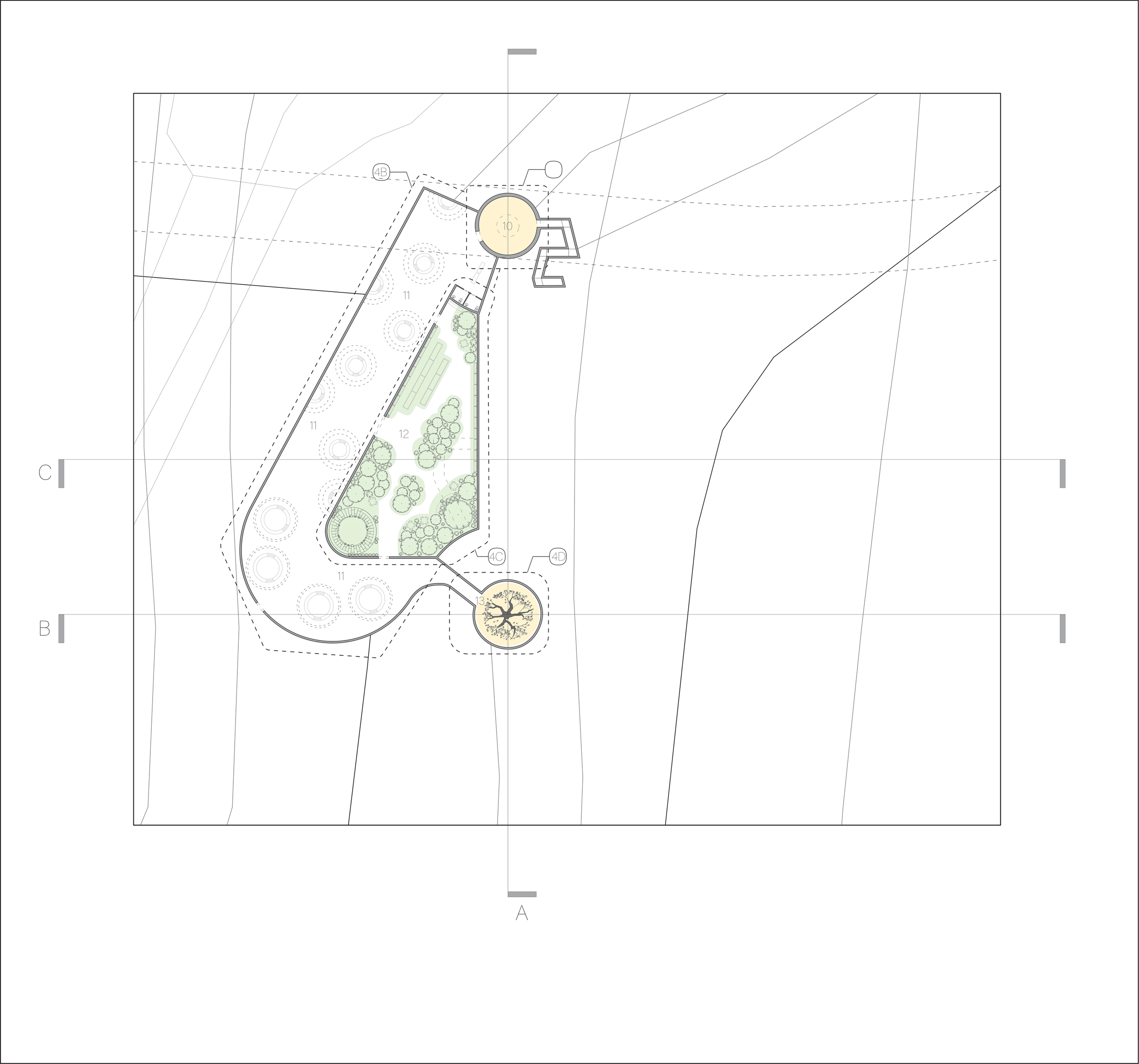 Ground Level (Scale @ 1'-0" = 1/36")