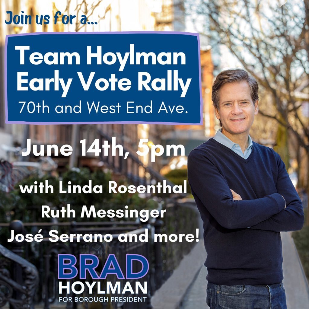 🚨📢 Upper West Side! Join us for an Early Vote Rally! June 14th at 5pm! 📢🚨