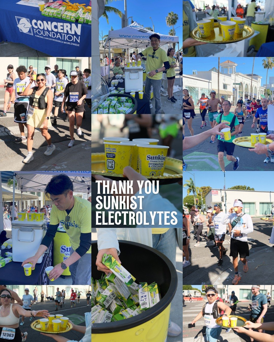 Thank you @drinksunkistco for keeping the runners hydrated and energized during the LA 5K and Marathon! 💧🏃&zwj;♀️

Your support helped fuel Team Concern as they ran to support cancer research and programs for patients and families.

#TeamConcern #C