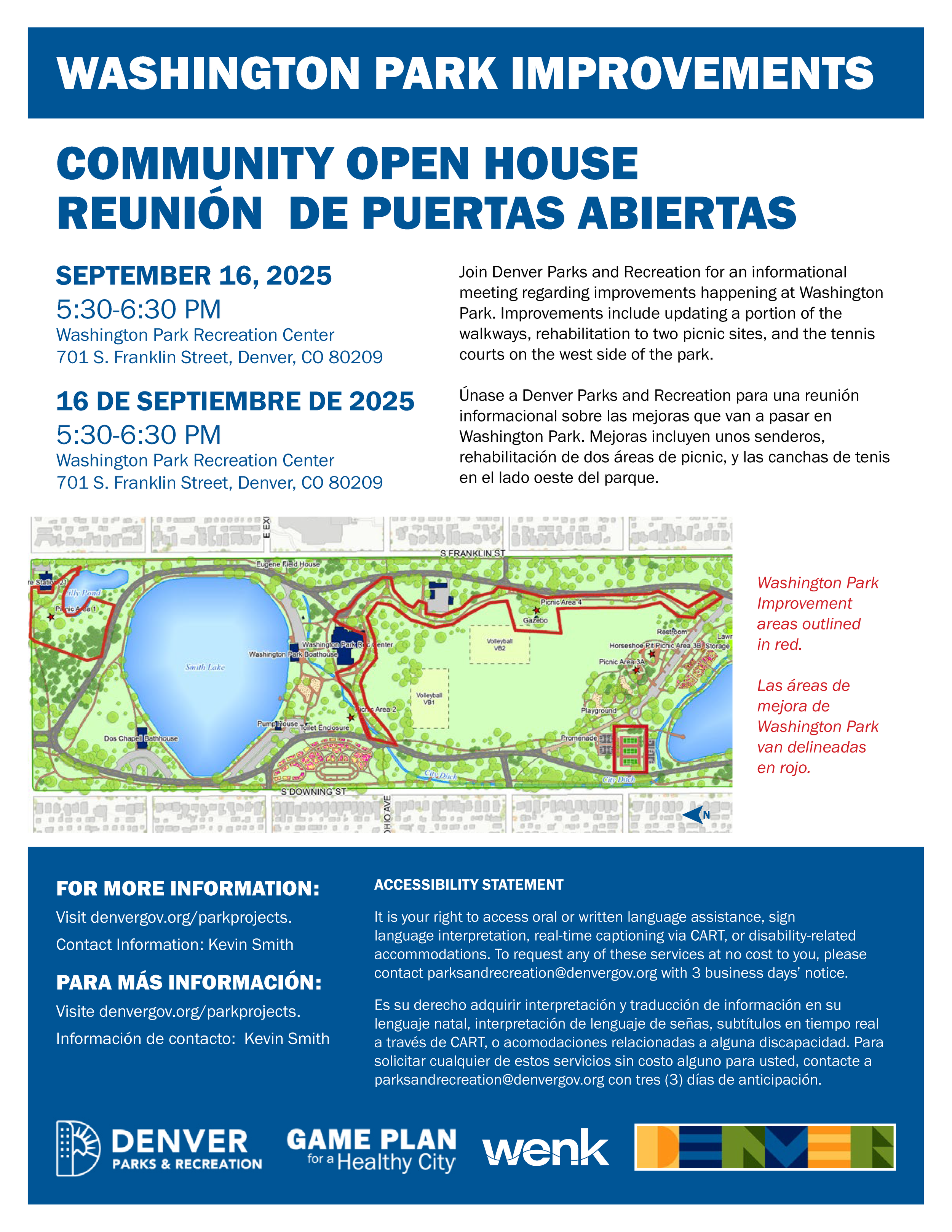 Wash Park Improvements Community Open House