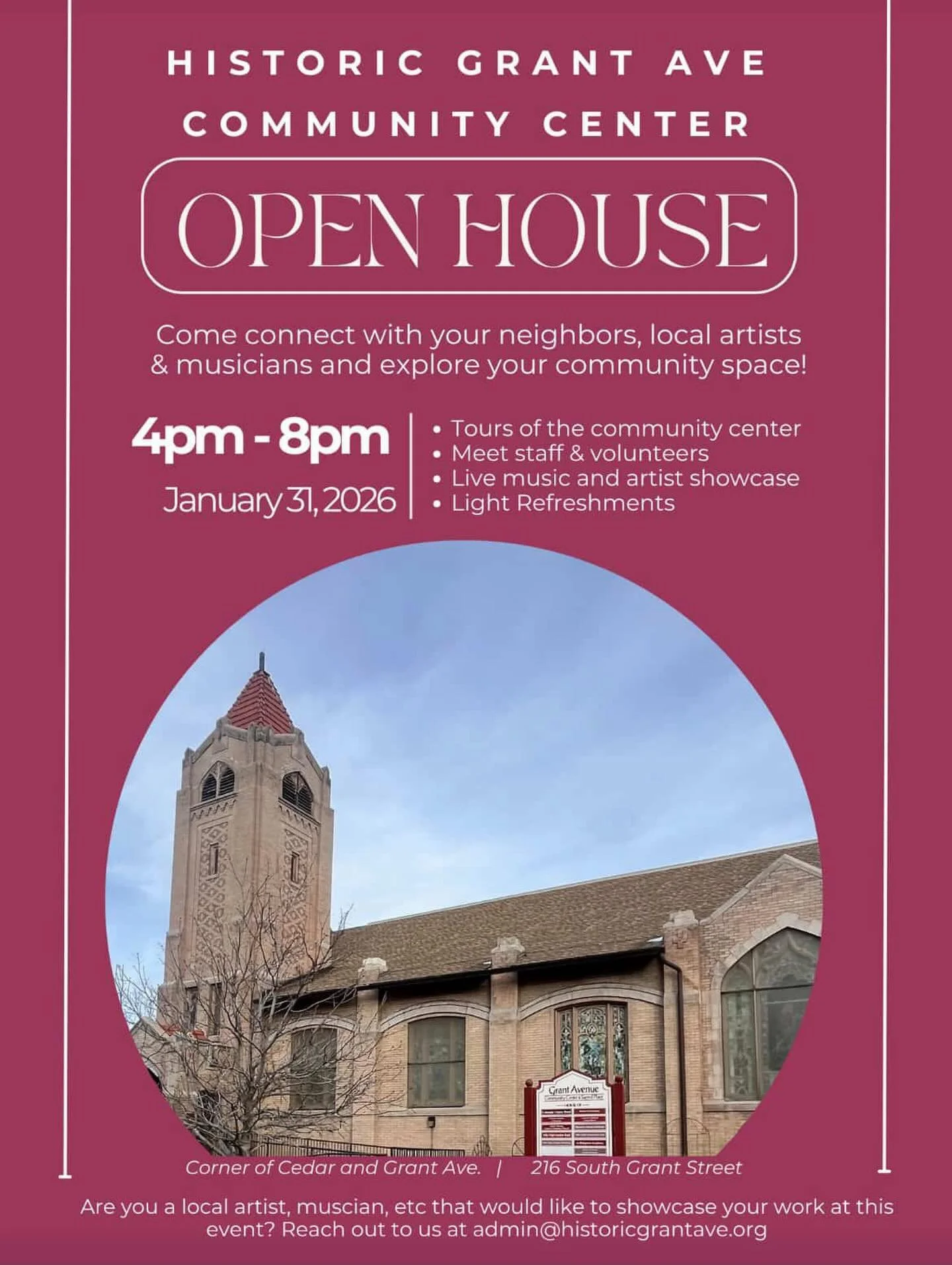 Historic Grant Ave. Community Center Open House