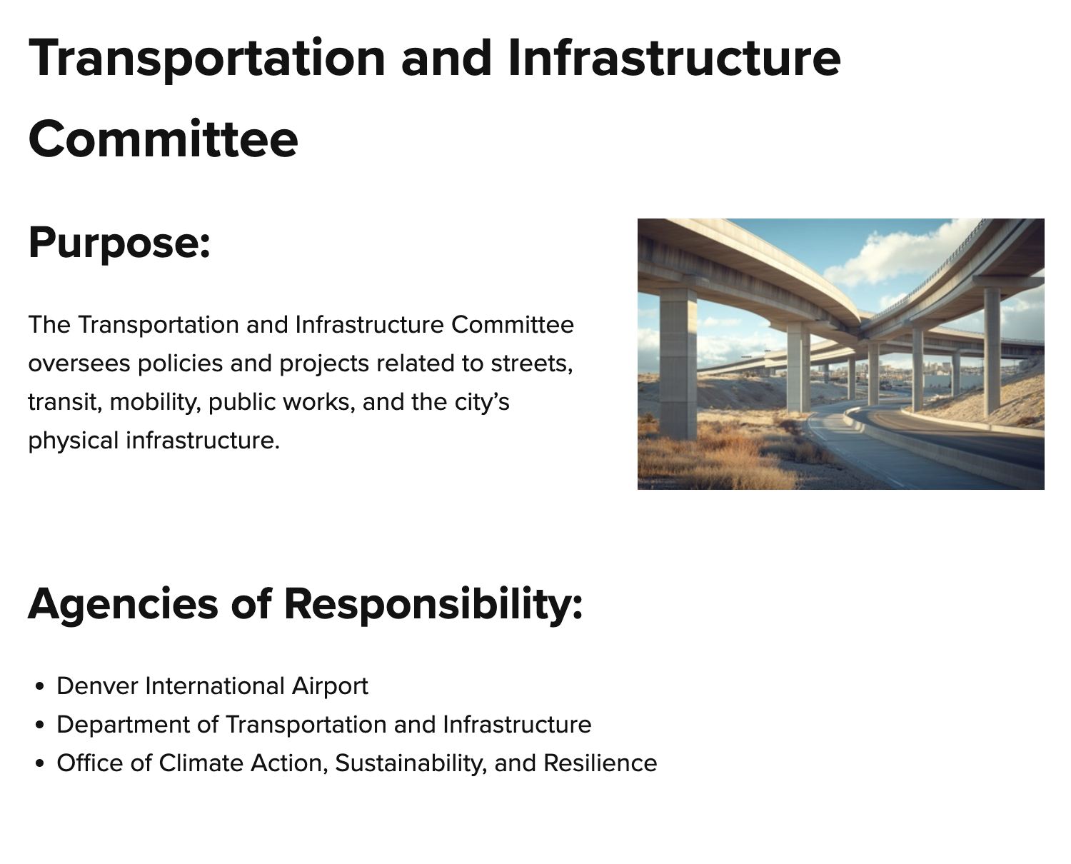 Council’s Transportation and Infrastructure Committee