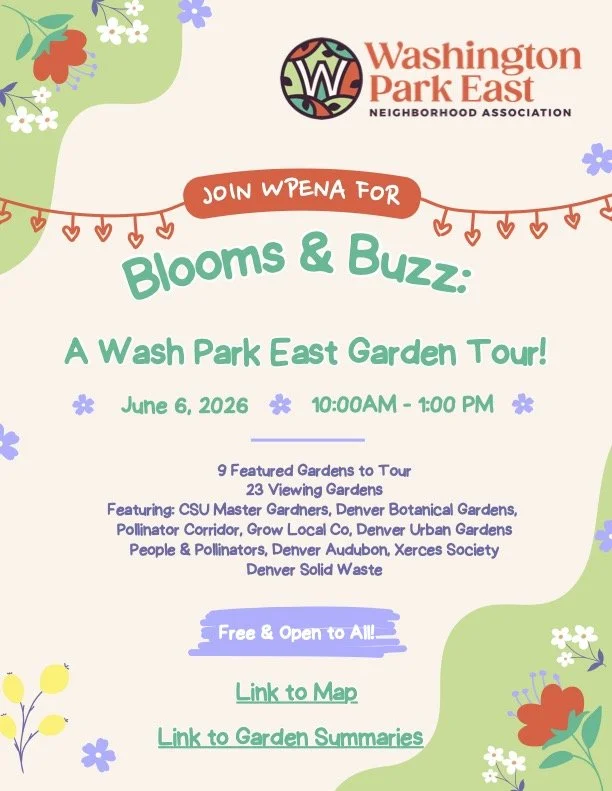 Blooms &amp; Buzz Wash Park East Garden Tour