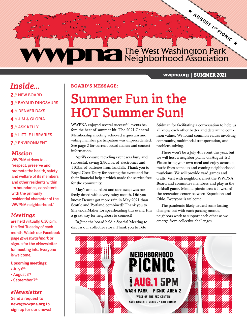 2021 Summer WWPNA Newsletter