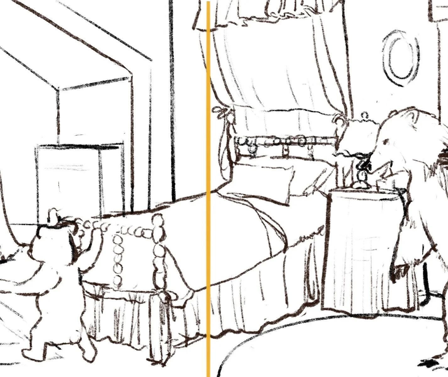 A bit of a sketch for a children&rsquo;s book spread that I started&hellip; I have big news but I am waiting to fully share it until I&rsquo;ve got everything done! I can&rsquo;t keep a secret very well I guess, when I&rsquo;m so excited about someth