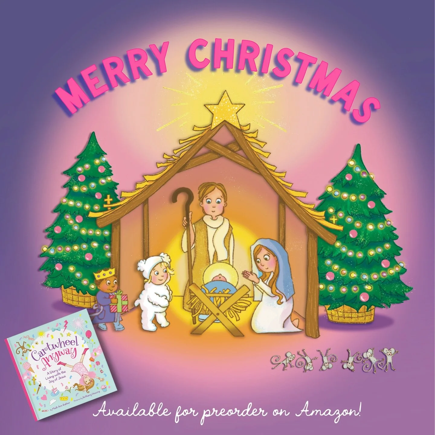 Wishing you JOY in this new season and LOVE abounding!! These are my author&rsquo;s children in the nativity! They are the sweetest family and are featured throughout our new book! The art has been sent to the book designer so it will be off to the p