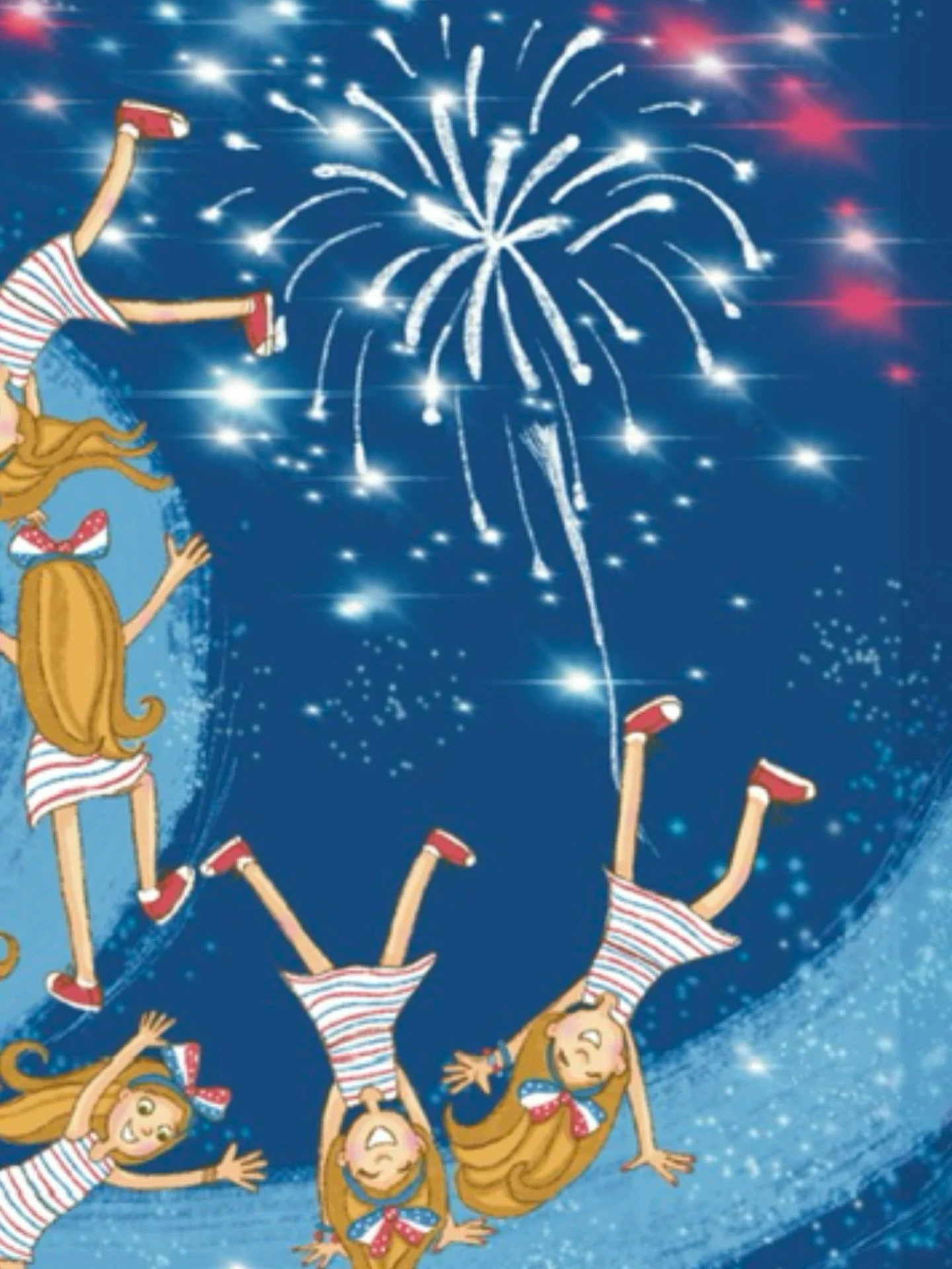 Another sneak peek!! It&rsquo;s not July but there will be fireworks in a few weeks for New Years! Did you follow @cartwheelanyway yet? 😅😁🩷💕
.
.
#ilustration #childrensbookillustration #christianchildrensbooks #fireworks #picturebooks #pictureboo