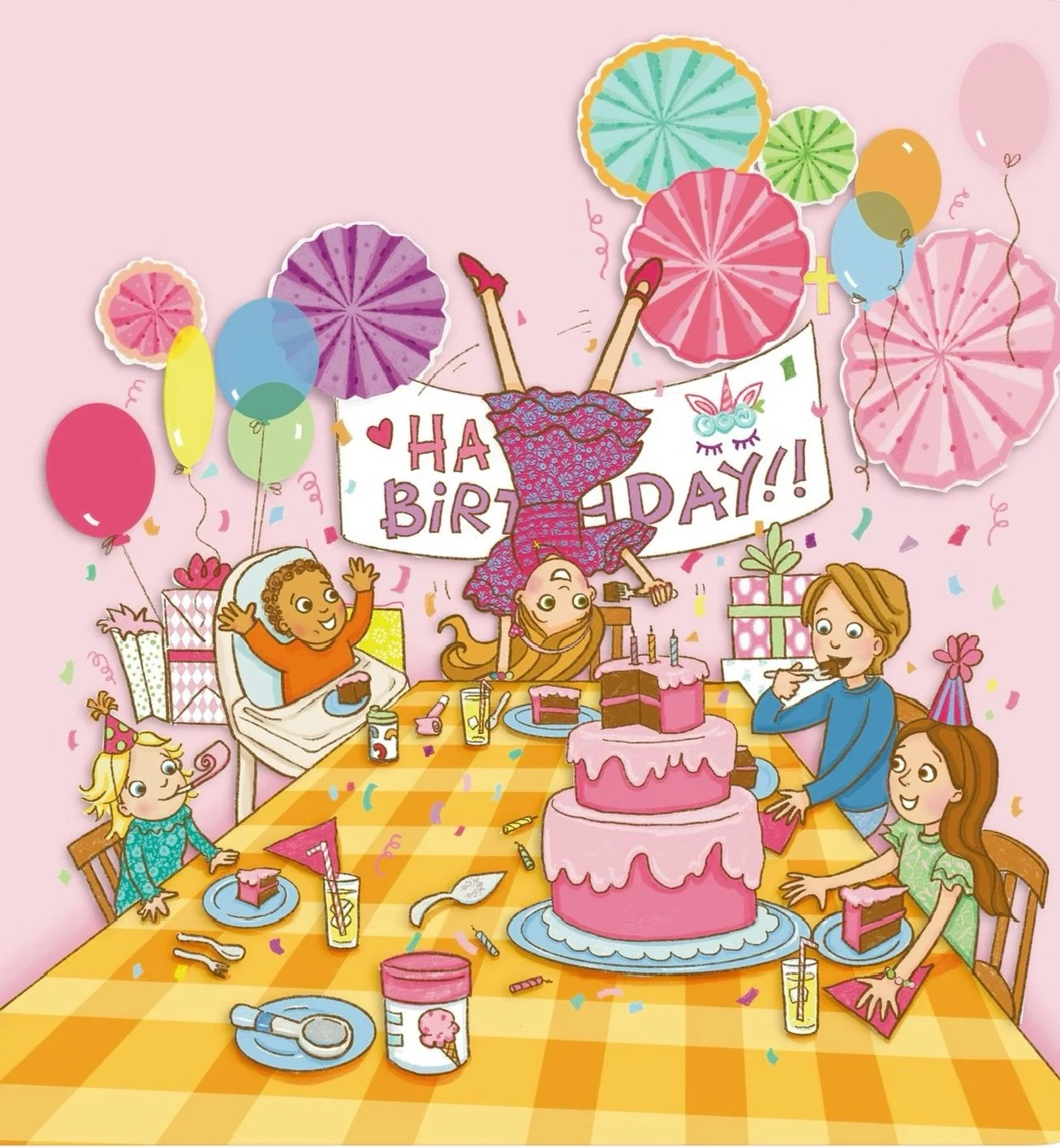 This is one of my favorite pages of illustration from Cartwheel Anyway: A Story of Living with the Joy of Jesus! Tomorrow is the &ldquo;birthday&rdquo; of the book!! 🎉🎂 It starts shipping!!!💕🎀🎉
.
.
#cartwheelanyway #childrensbook #childrensbooki