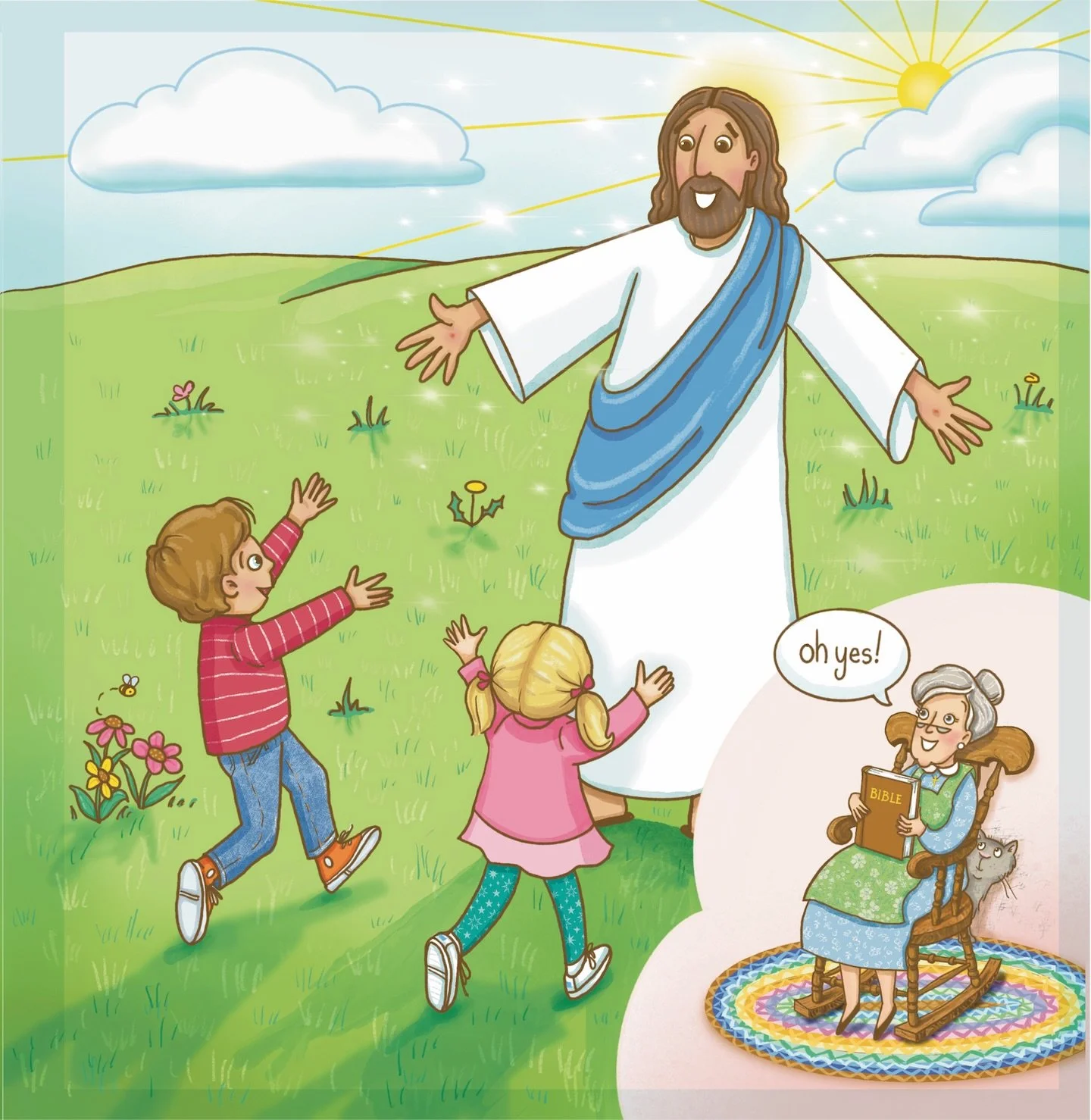 Sunday&rsquo;s coming&hellip;. Happy Easter!! 🐣🌷✝️🩷💕 Jesus Lives!!!
Illustration from Be Uniquely You written by Karyn Dawkins and illustrated by me! It will be available in a couple months! 💕🩷