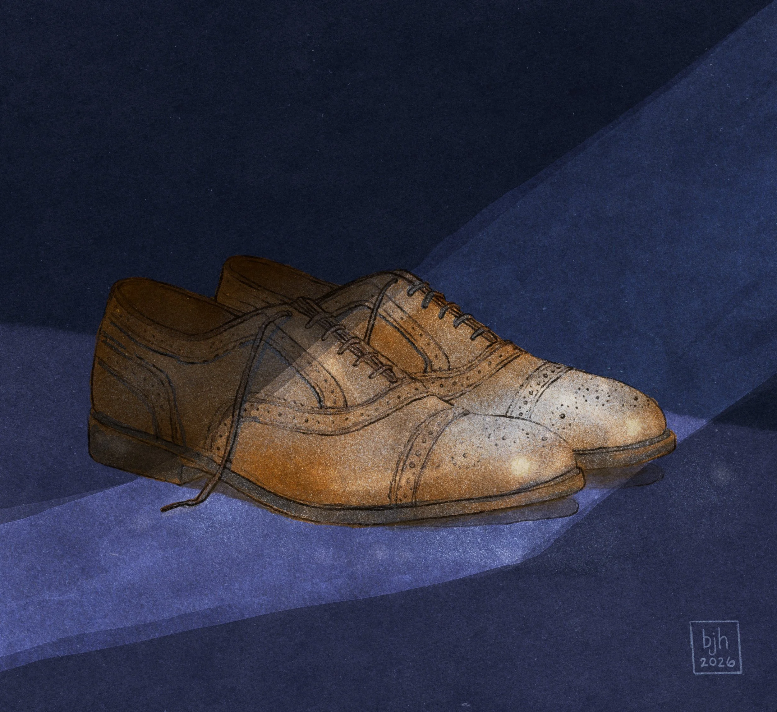 These are Dr. Chris Meek&rsquo;s shoes (just my interpretation) from the day he survived 9/11. As he tells it, he came home to his family, took off his shoes covered in the dust from the World Trade Center and went to bed thankful to be home. The nex