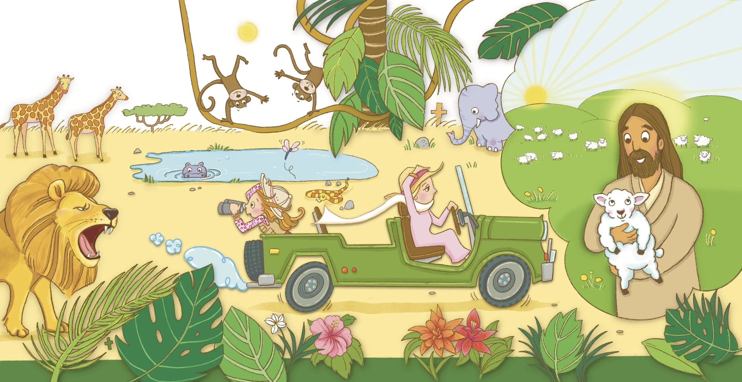 Spread from Cartwheel Anyway: A Story of Living with the Joy of Jesus by Madi Ann Bakker