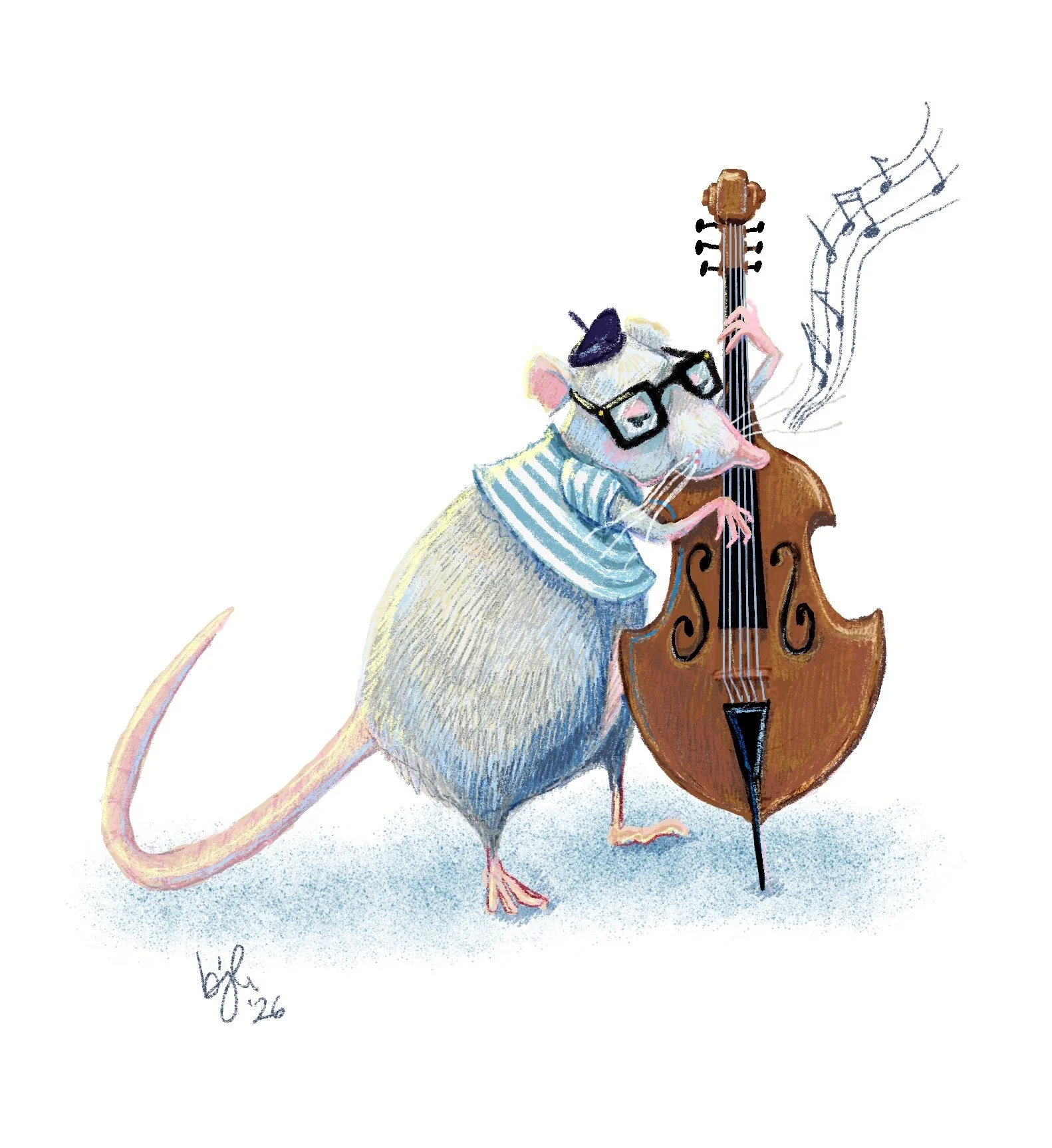 Rat playing Bass"